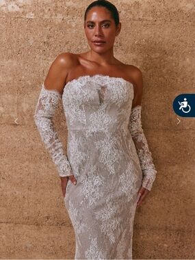 Grace Loves Lace Shimmy Gloves Sparkly Lace Bridal Gloves NEW